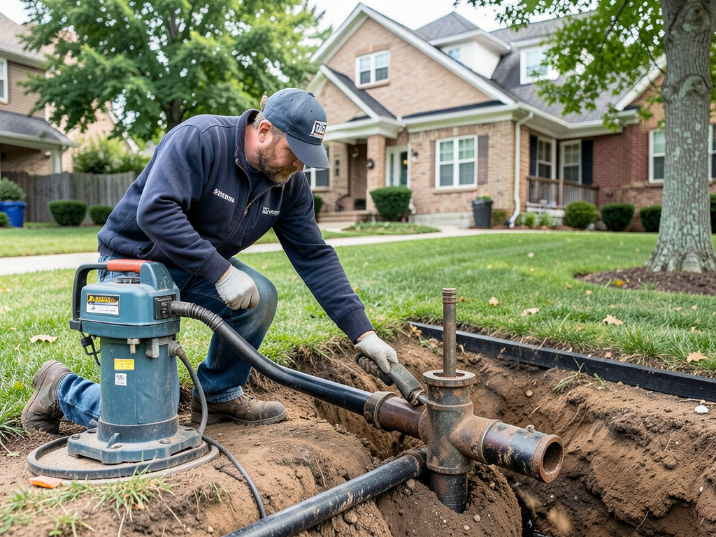 Fixing a leaking underground water main line in yo