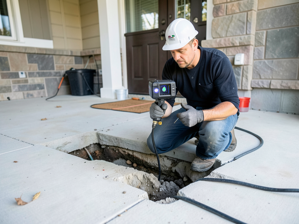 High accuracy slab leak detection and repair for w